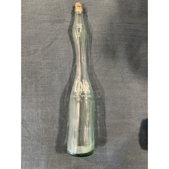 Vintage Stretched Glass Coke Coca-Cola Bottle Fair Oddity  1 Pint Anchor Hocking - Picture 1 of 5